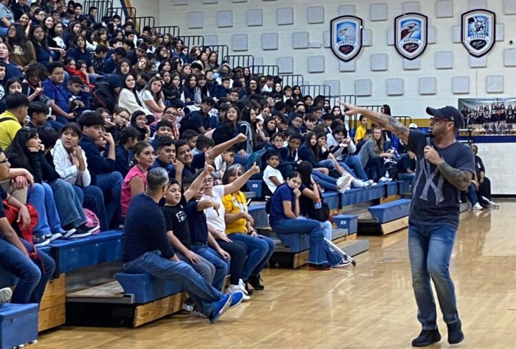 Empowering Resilience Motivational Youth Speaker Eddie Cortes at Fabens Middle School