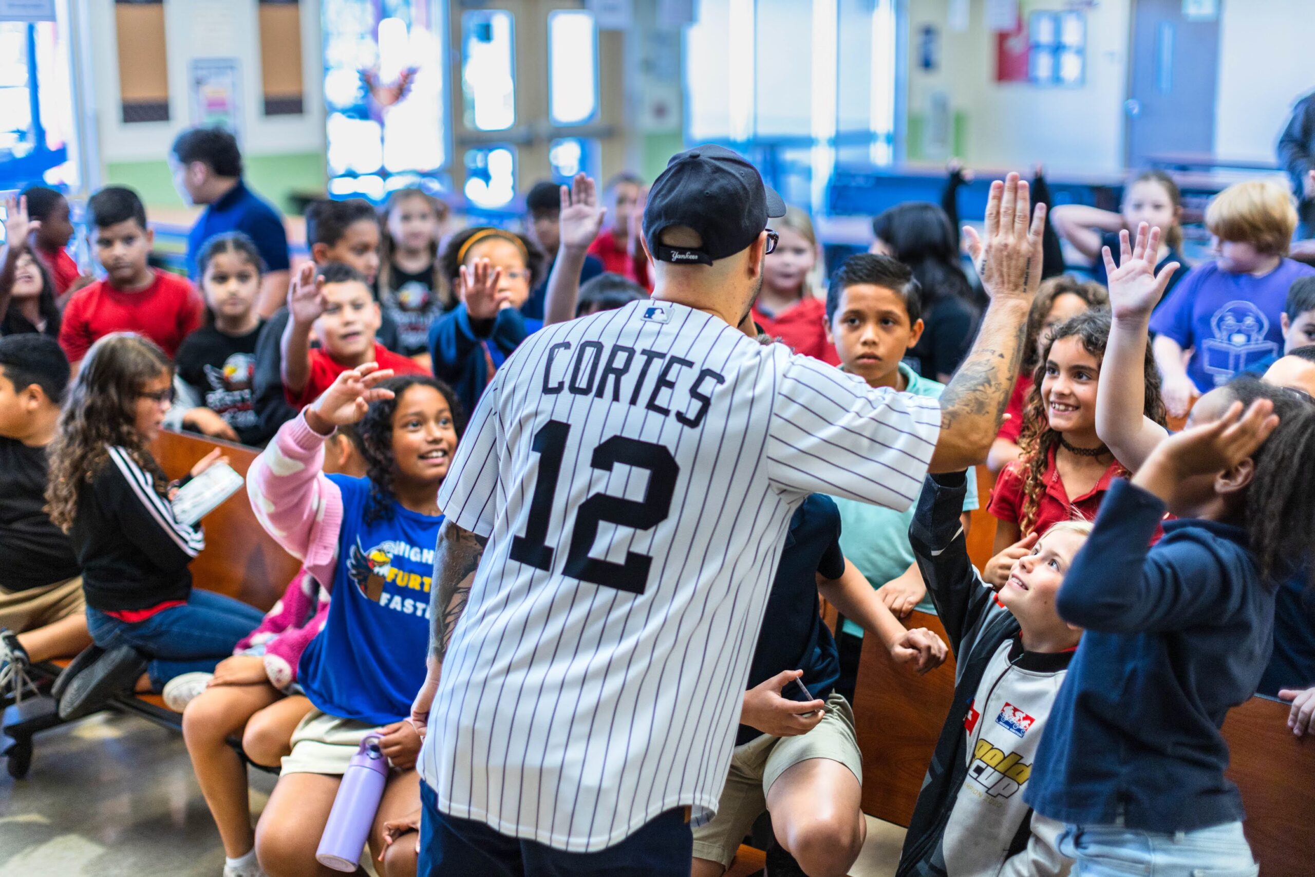 Middle School Youth Motivational Speaker Eddie Cortes at School Assembly